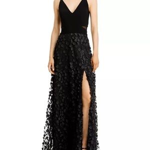 Aqua Floral Applique Gown - Bloomingdale's Exclusive
